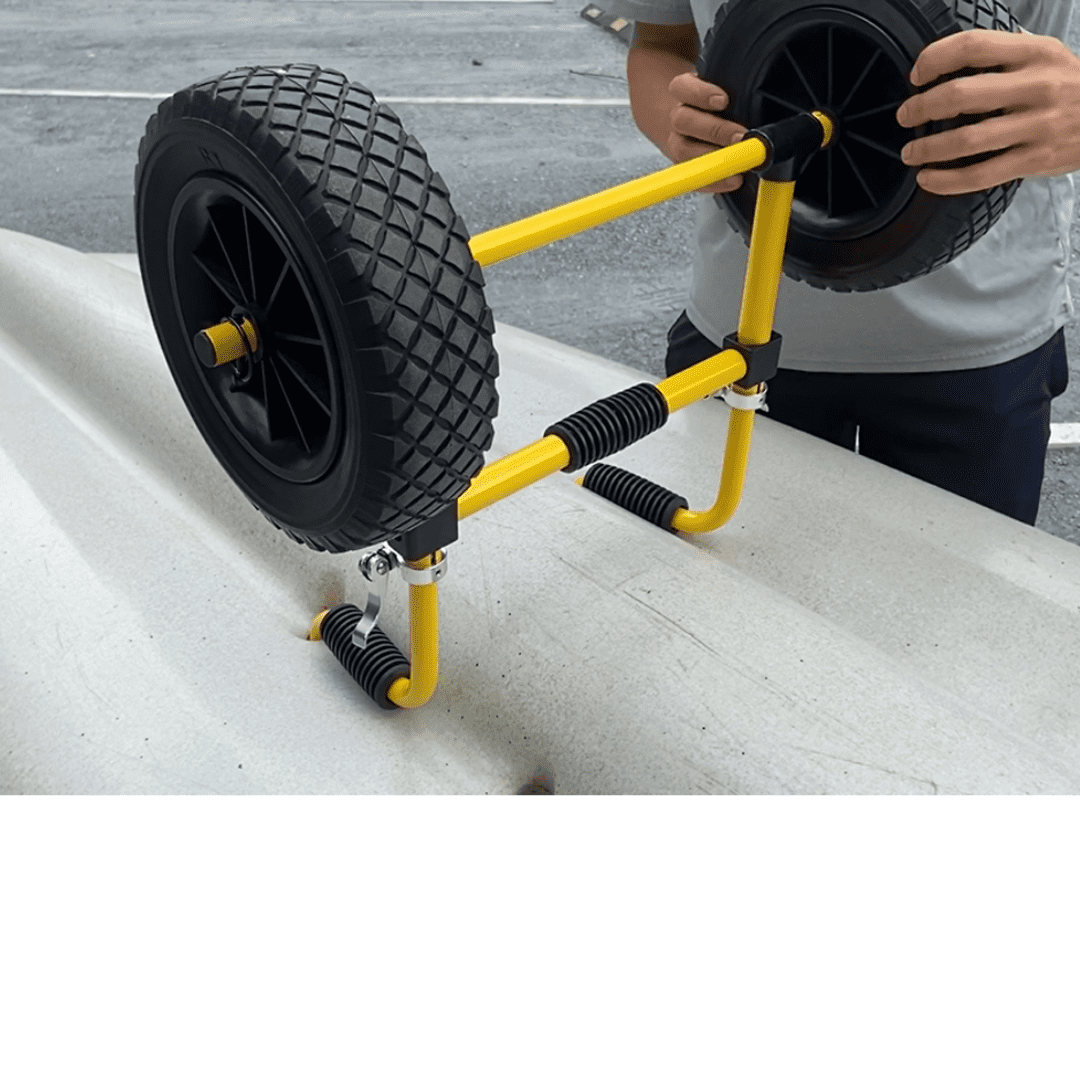 Suspenz Kayak Cart Trolley, Sit on Top SOT Adjustable Transport Carrier, Airless Wheels, 150lb Capacity