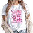 thumbnail image 1 of Camisetas de Manga Corta para Mujeres, Camiseta de Cuello Redondo Impresa de Moda, Primavera Y Verano Casual, 1 of 9