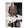 thumbnail image 3 of Lunxisen 2 Pcs Keychain Tote Bag, Lightweight, Foldable, Expandable Leather Mini Bags with Key Ring, Portable Handbag for Daily Errands, 3 of 9
