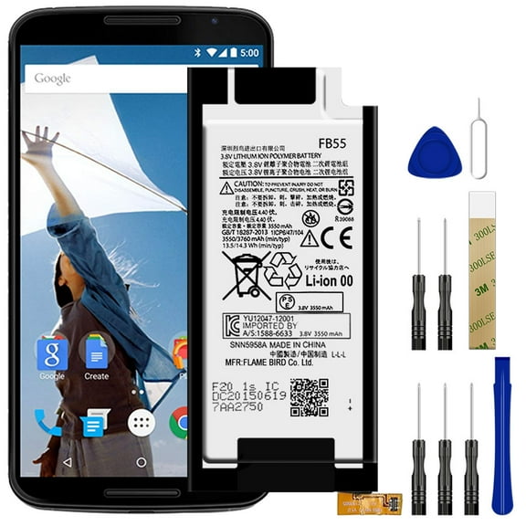 Replacement FB55 Battery Tools For Motorola Moto X Force XT1580 XT1581/Droid Turbo 2 XT1580 XT1581 XT1585
