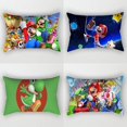 thumbnail image 2 of Funda de almohada de dibujos animados de Super Mario Bros para sala de estar, coche, decoración, figura de acción, juguetes, Peach, Luigi, Yoshi, funda de almohada de anime, regalo para niños, 2 of 5