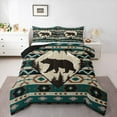 thumbnail image 3 of Homewish Farmhouse Bear Child Bedding Comforter Set, Western Tribal Aztec Twin Comforter Sets, Rustic Farmhouse Animal Reversible Bedding Set, Breathable Home Decor, 2 Pieces, 3 of 8