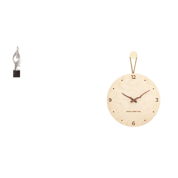 Estatua de arte abstracto,Estatua de arte abstracto Escultura de resina moderna,Reloj de pared,Reloj de pared decorativo para sala de estar,silencioso,Reloj de pared de madera con decoración