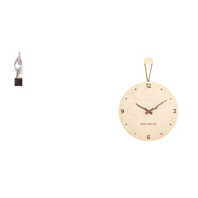 Estatua de arte abstracto,Estatua de arte abstracto Escultura de resina moderna,Reloj de pared,Reloj de pared decorativo para sala de estar,silencioso,Reloj de pared de madera con decoración