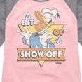 thumbnail image 3 of Disney - Donald Bit Of A Show Off - Toddler & Youth Girls Raglan Graphic T-Shirt, 3 of 5