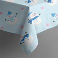 thumbnail image 5 of Light Blue Christmas Snowman Pattern Square Tablecloth,Waterproof Square Table Cover,Wipeable Spillproof Washable Table Cover for Home Kitchen Party Decor 42"X42"(107x107cm), 5 of 6