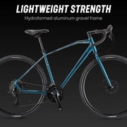 Mongoose Grit Adventure Road Bike, 700c Wheel, 14 Speed, Blue