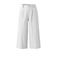 thumbnail image 7 of DailyTrove Women's Linen Blend Wide Leg Capri Pants, High Waisted Casual Cropped Trousers, 7 of 7