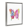 thumbnail image 4 of Stupell Industries Pink Florals Butterfly Animals & Insects Painting Gray Floater Framed Art Print Wall Art, 17 x 21, 4 of 10