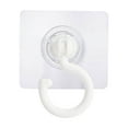 thumbnail image 2 of 360-degree Rotating Adhesive Wall Hooks, 10-pack Clear Pvc Hanging Hooks with Strong Sticky Backing for Kitchen Utensils & Home Organization, Damage-free Space Saving Solution for Cabinets &, 2 of 9
