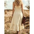 thumbnail image 2 of Plus Size Bohemian Asymmetrical Ruffle Hem Cami Dress Apricot, 2 of 3