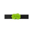 thumbnail image 1 of Cinturón Elástico Ancho INSPIRE CHIC para Mujeres, Corsé Estirable de Doble Flor Grande, Elegante y Casual para Vestido 68x6cm/26.8x2.4 pulgadas (LxA) Verde Brote de Primavera, 1 of 6