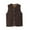Coffee, variant on Womens Plus Size Fleece Vest Sleeveless Lightweight Soft Sherpa Buttons Front Gilet Casual Fall Winter Warm Comfy Jacket with Pockets