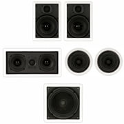 Theater Solutions TST65 Flush Mount 5.1 Speaker Set 6.5" In Wall and Ceiling