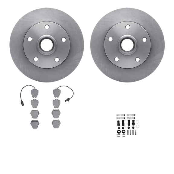 Dynamic Friction Company Front Brake Rotors with 5000 Advanced Brake Pads includes Hardware 6512-73211
