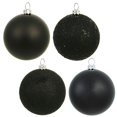 thumbnail image 1 of 6 in. Black Ball Christmas Ornament - 4 Per Box, 1 of 1