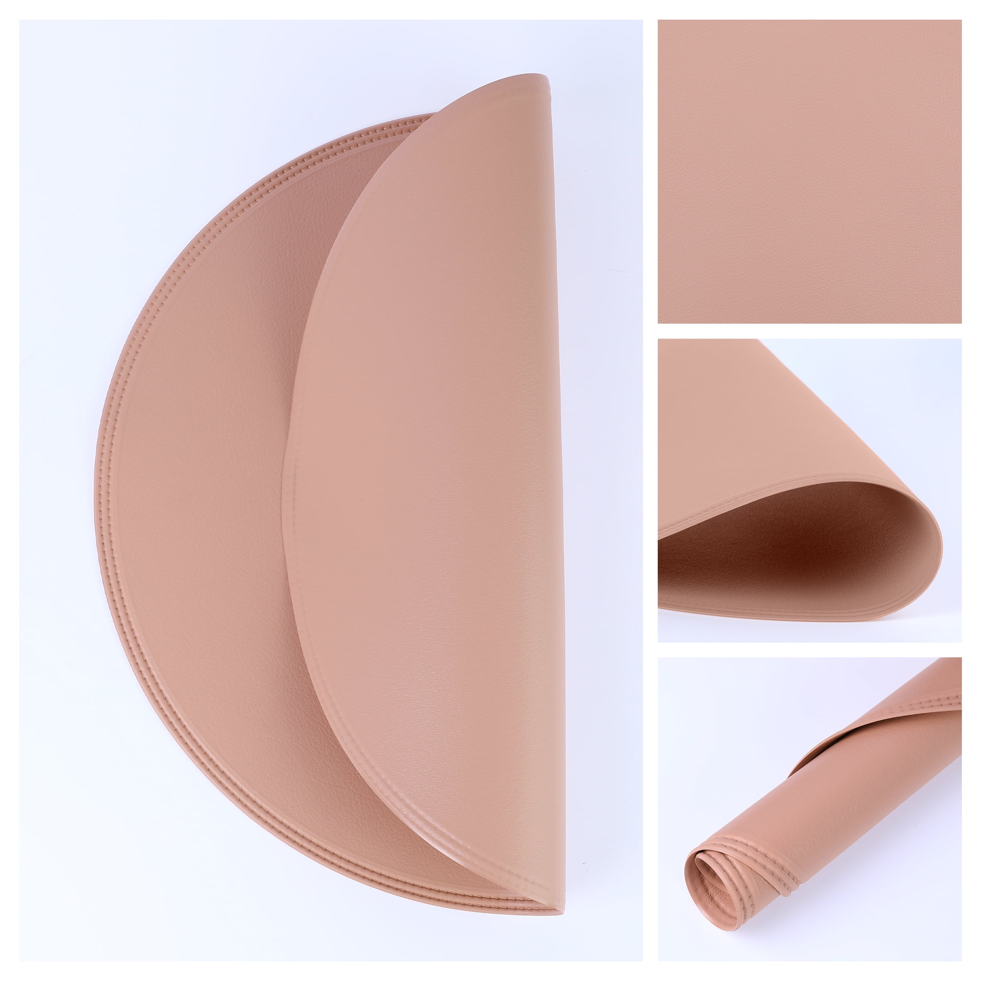 Unique Bargains Set of 6 Faux Leather Placemats Pink