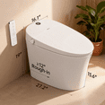thumbnail image 6 of EPLO Smart Toilet with Built in Tank, Dual-Flush Toilet with  Auto Flush/Foot Sensor Flush, One-Piece Elongated, 6 of 12