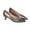 Gunmetal, variant on Women Pointed Toe Stiletto Pumps, Soft Leather Pleated Dress Heels Slip On Shoes