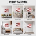 thumbnail image 6 of Framed Canvas Wall Art for Living Room Grey Red Oil Painting Wall Decor, Abstract Art Graffiti Aesthetic Paintings for Bedroom Office Kitchen Bathroom, Ready to Hang Artwork Wall Pictures 8x8 Inch, 6 of 9