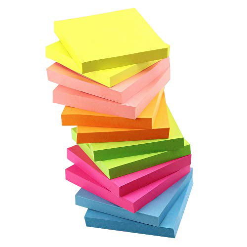 100 Sheets/Pad Early Buy Sticky Notes 6 Bright Color 6 Pads Self-Stick Notes 3 in x 5 in 
