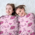 thumbnail image 5 of Pink Breast Cancer and Pioneer Flower Round Blanket,Comfortable Soft Flannel Throw Blanket,All Season,Warm Lightweight Blankets for Sofa Bed Couch Living Room Chair 47"x47", 5 of 5