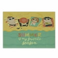 thumbnail image 1 of Saying Cutting Board, Summer is My Season Lettering Sunbathing Children Beach Funny Holiday Doodle, Decorative Tempered Glass Cutting and Serving Board, in 3 Sizes, by Ambesonne, 1 of 2