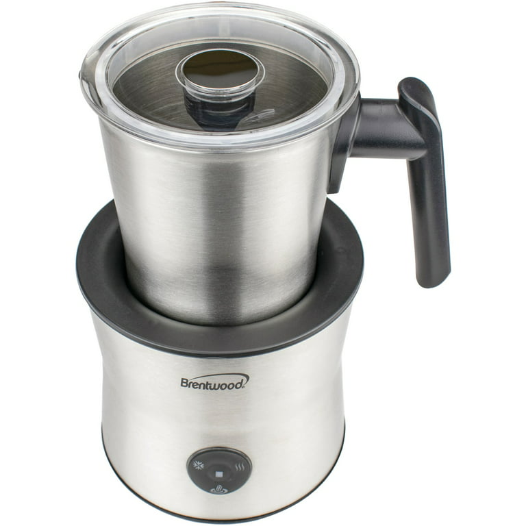 Btwd 15 Ounce Cordless Electric Milk Frother, Warmer, and Hot Chocolate  Maker in Stainless Steel 
