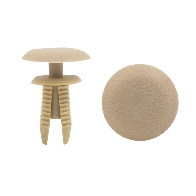 Unique Bargains 30PCS 8mm Beige Truck Car Auto Bumper Fender Plastic Rivets Push in Type Clips
