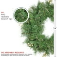 thumbnail image 6 of Northlight 24" Unlit Mixed Pine and Glittered Berry Artificial Christmas Wreath, 6 of 7