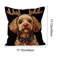 thumbnail image 3 of Uuiauoio Christmas Holiday Pillow Cover, Festive Themed Sofa Decor , Seasonal Home Decoration for Living Room and Bedroom Styling, Machine Washable Throw Pillow Case, 3 of 6