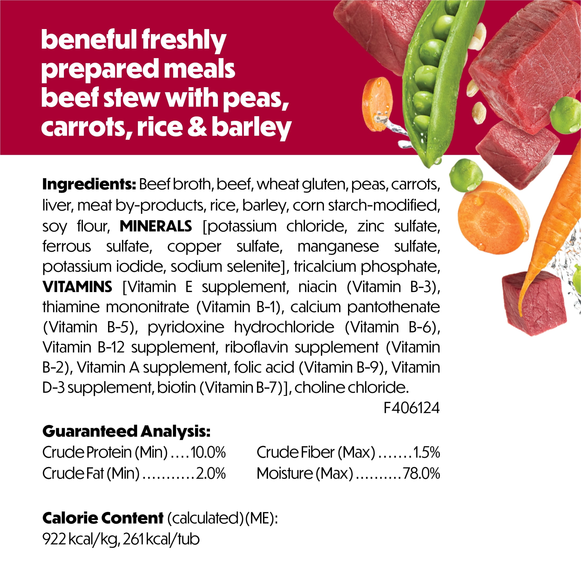 (6 pack) Purina Beneful Dog Food Freshly Prepared Meals, Dog Food Fresh, High Protein Wet Dog Food, Beef Stew, 10 oz.