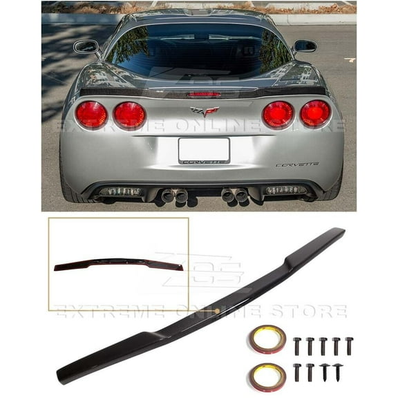 For 2005-2013 Chevrolet Corvette C6 ALL Models | ZR1 Style Rear Trunk Lid Wing Spoiler With Hardware Included ( Carbon Fiber )
