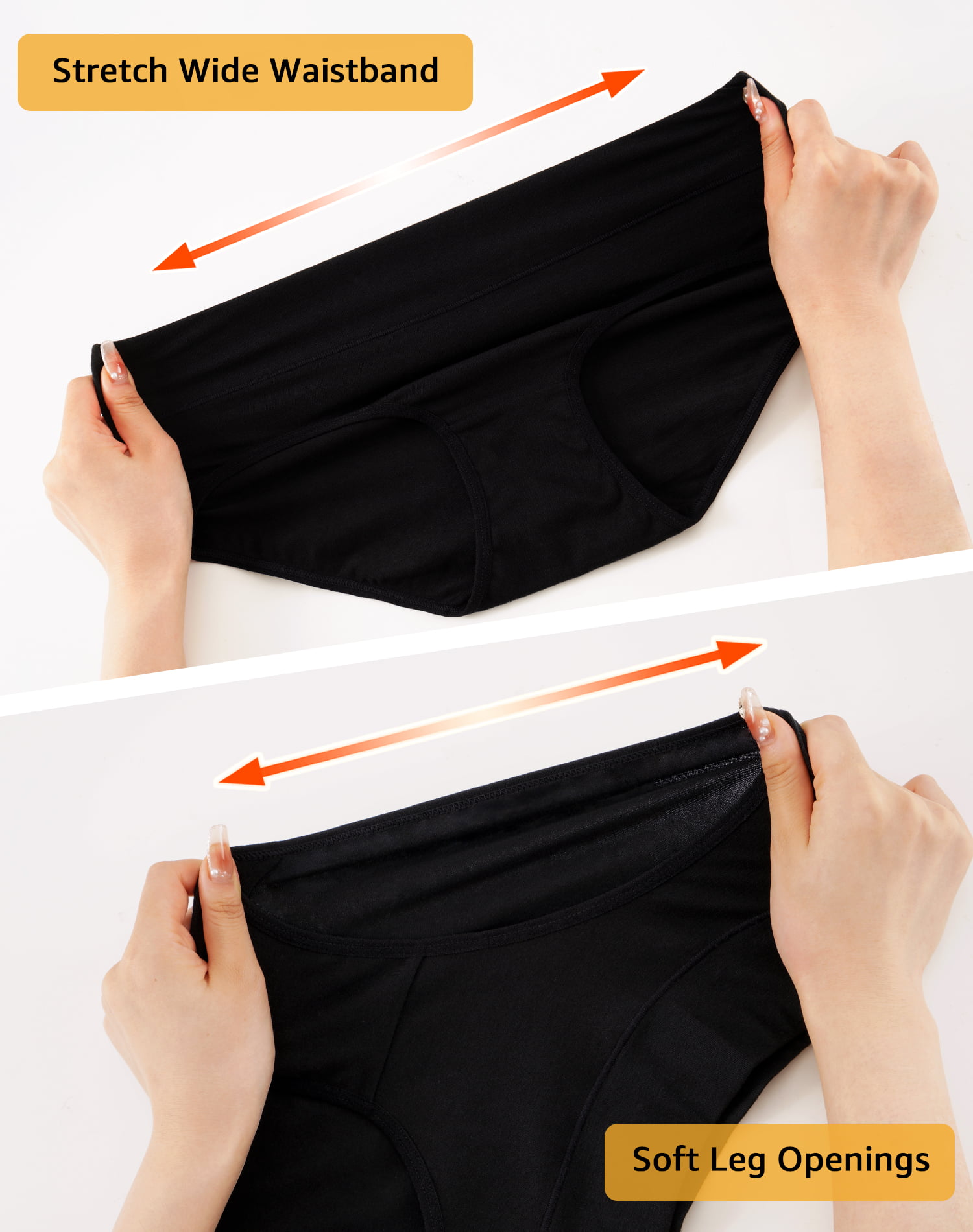 INNERSY Big Girls Panties Cotton Briefs Mid-Waist Underwear for Teens 6 Pack  (XL(14-16 yrs), Black) 