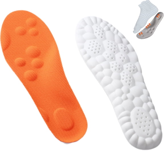 Arch Support Shoe Inserts, Cloud-Like Memory Foam Insoles , Memory Foam Breathable Shock, 2 Pairs Shock Absorption Sports Insole for Men & Women