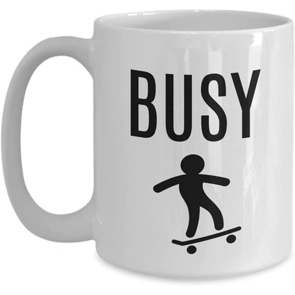 Skater Cup, Funny Skater Mug, Busy Skating Coffee Mug, Skating Enthusiast Gifts, Tea Cup, Coffee Mug, Ceramic