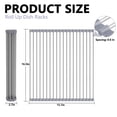 thumbnail image 4 of ReLuien Roll Up Dish Drying Rack, 16.5" x 15.1" Foldable Stainless Steel Dish Drainer Mat,Multipurpose Roll Up Sink Drying Rack for Kitchen Sink, 4 of 8