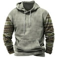 thumbnail image 2 of POROPL Hoodies for Men Sweatshirts for Men Drawstring Print Loose Long Sleeve Pullover Top with Pockets Gray US:14, 2 of 3