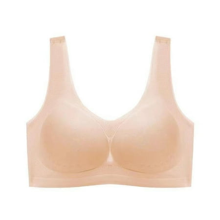 

Women Padded Shaper Bra Underwear Push Up Bralette with Cushion Vest Top Bra for Women Girls Sports L Nude