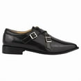 thumbnail image 5 of LIBERTYZENO Mens Dress Male Double Monk Strap Shoes, Black, 11, 5 of 7
