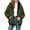 Army Green, variant on Women’s Water‑Resistant Hooded Fleece Lined Jacket, Zip‑Up Winter Windbreaker with Ribbed Cuffs, Loose Casual Outer Coat with Pockets