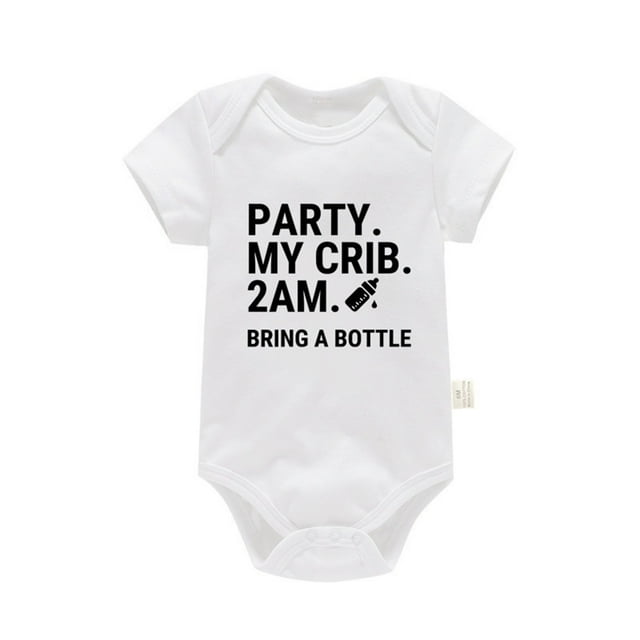 EDFBUYKRS Boys Girls Short Sleeve Letter Print Romper Bodysuit For Children Clothes