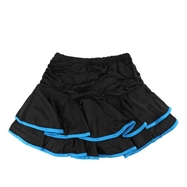 Disfraces de baile para niña, vestido de falda latina de licra, minifalda de baile de salón para niños, interior con pantalones cortos, espectáculo de escenario