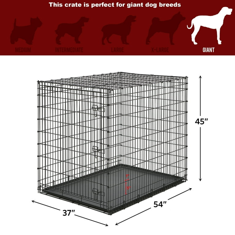 MidWest Homes For Pets Wire Dog Crate, Single Door, Foldable