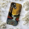 thumbnail image 6 of Psychedelic Forest River Phone Case, Trippy Swirl Nature Art Protective Cover for iPhone 16 15 14 13 12 11 Pro Max Mini Plus, 6 of 6