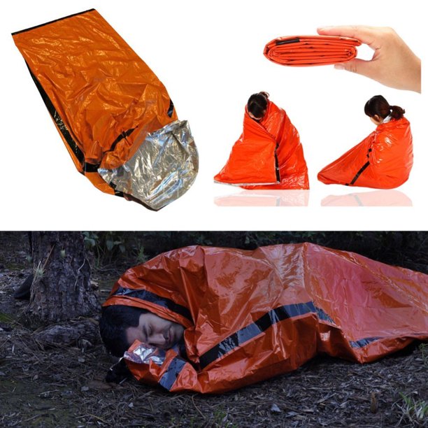 Heavy Duty Emergency Solar Thermal Sleeping Bag Bivvy Sack Survival
