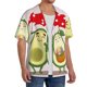 thumbnail image 2 of Fotbe Avocado Lovers Wearing Umbrella Camisa Estampada de Manga Corta para Hombre, Casual de Verano, Estilo Playero, Sin Arrugas-3X-Large, 2 of 5
