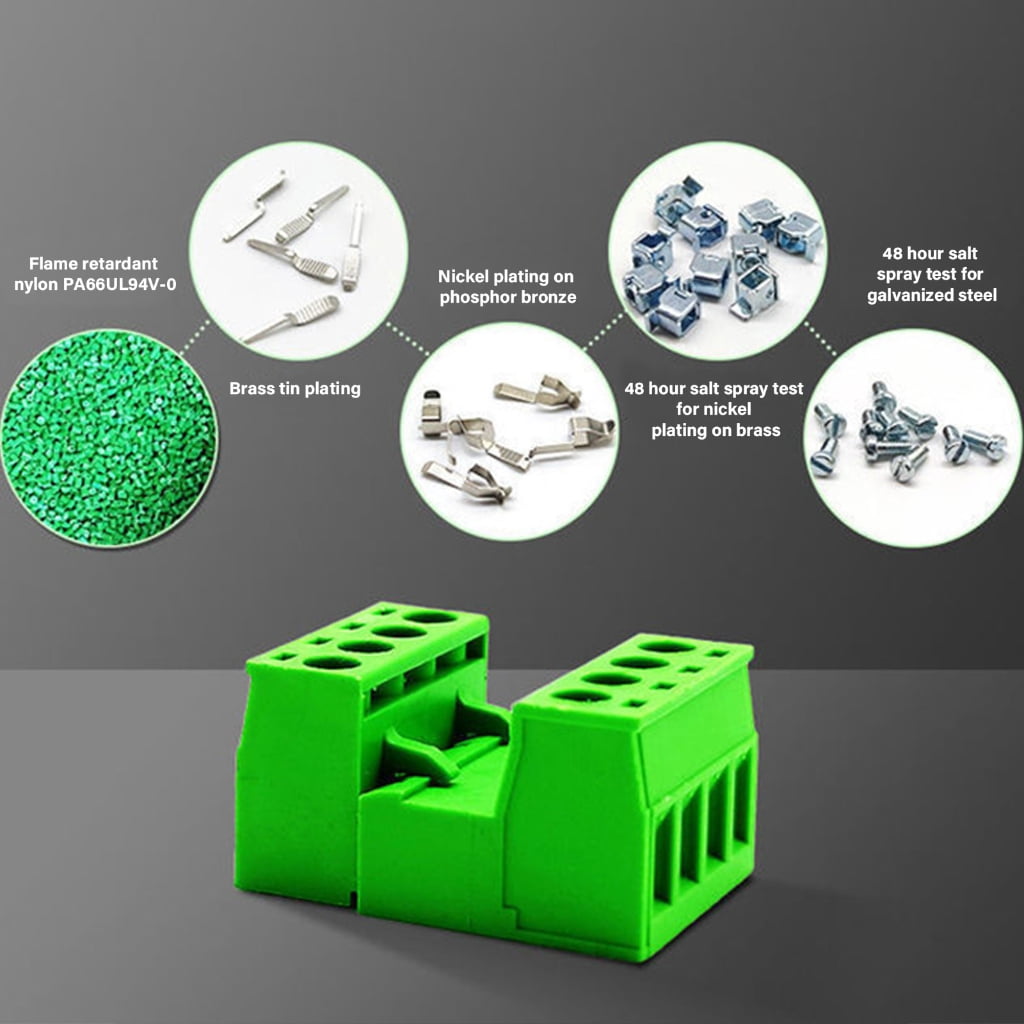 Geemin 10Set 5.08MM PCB Terminals Block Connector Butting 2/4/6/8Pin Screw Terminals