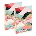 thumbnail image 6 of Spiral Journal Notebook Stripe with Gold College Ruled Notebook 8.3" x 5.7" A5 Lined Thick Paper Page, 6 of 6