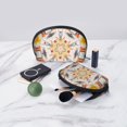 thumbnail image 5 of YFYANG 2 Piece Women's Portable Makeup Bags, Kaleidoscope Watercolor Pattern Clutch Travel Toilet Bags Cosmetic Organizer, 5 of 7